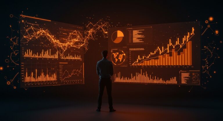 Founder utilizando ChatGPT para optimizar cartera de inversiones mediante IA y automatización financiera en fintech.