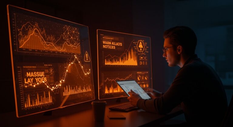 Base de datos WARN Firehose de despidos masivos en USA visualizada con dashboards digitales y análisis de datos para decisiones empresariales.