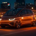 Robotaxi autónomo de Waymo en Nashville mostrando tecnología avanzada de movilidad autónoma y expansión en transporte inteligente.