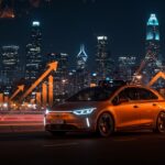Robotaxi autónomo de Waymo circulando en un entorno urbano de Chicago y Charlotte, representando expansión en movilidad autónoma y tecnologías IA aplicadas.