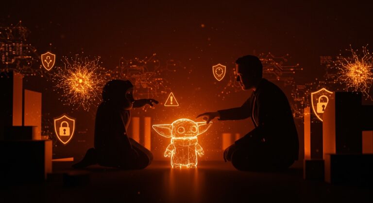 Representación visual de Elon Musk influyendo en la seguridad en IA con el chatbot Grok, destacando debates sobre ética y riesgos en inteligencia artificial.