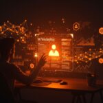 Imagen editorial que representa la integración de Wikipedia y redes sociales en un feed innovador con enfoque en algoritmos, privacidad y tendencias de consumo para startups.