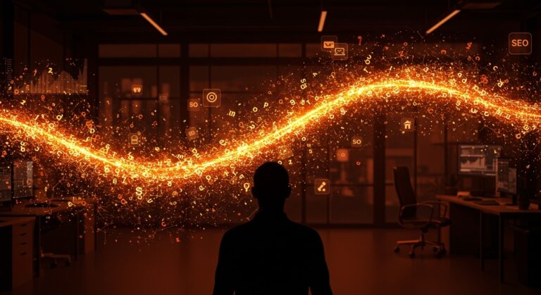 Fundador tech enfrentando la desinformación digital y la inteligencia artificial generativa que inundan internet, protegiendo su startup y usuarios.