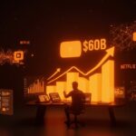 Representación visual del crecimiento de ingresos de YouTube en 2025 con elementos de monetización digital, suscripciones pagadas e inteligencia artificial para startups tecnológicas.