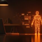 Interfaz dinámica generada por agente de IA en tiempo real con elementos JSON, destacando automatización UI y UX dinámico para aplicaciones tecnológicas.
