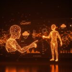 Integración de IA de AccuWeather con ChatGPT mostrando previsiones meteorológicas en tiempo real en un entorno de ecosistema tecnológico startup.