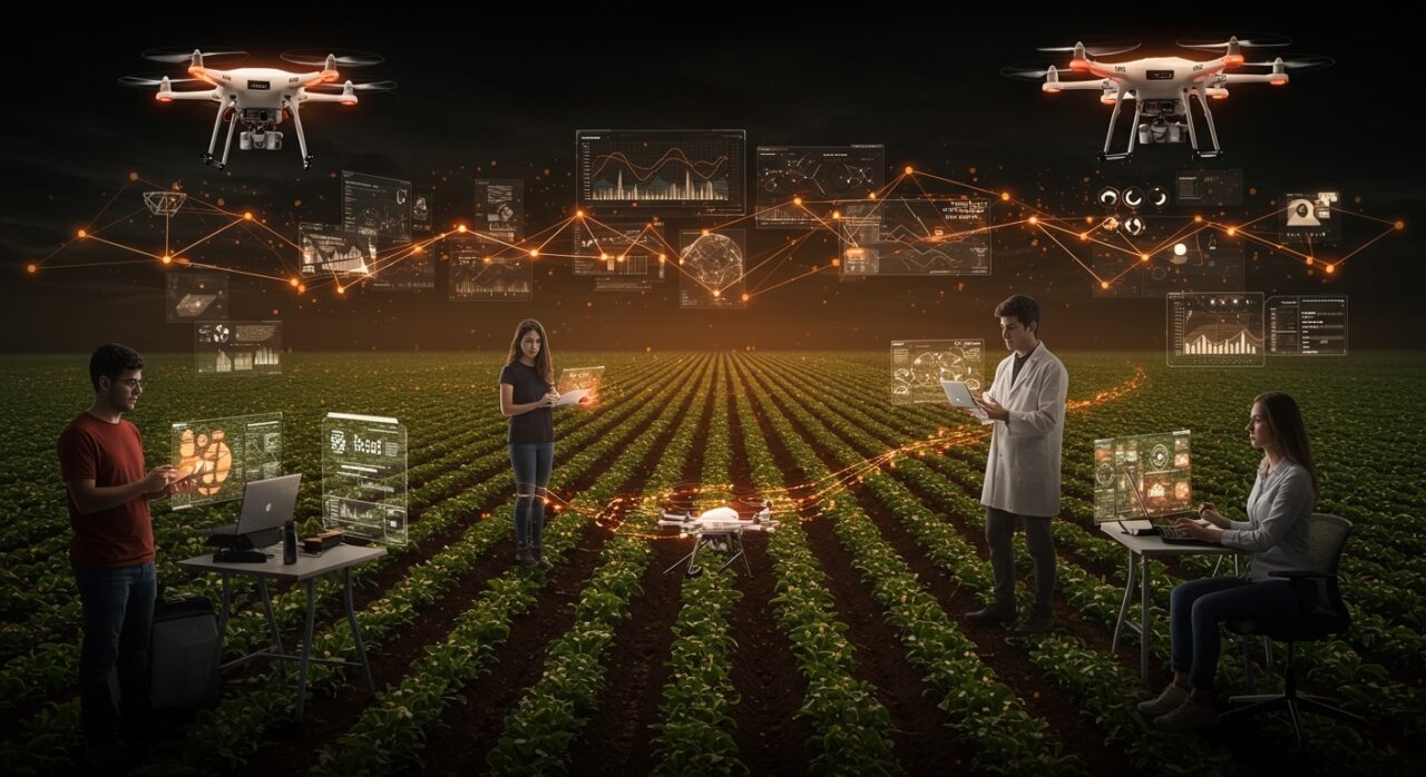 Innovaciones en Agtech con startups y universidades mostrando IA, drones y digitalización agrícola en Expoagro 2026.