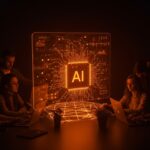 Startups colaborando sobre una red digital de IA independiente para escalar infraestructura tecnológica en LATAM.