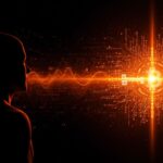 Fundador tecnológico frente a diagramas de computación cuántica y algoritmos de factorización RSA, destacando la evaluación crítica del algoritmo JVG en computación cuántica.