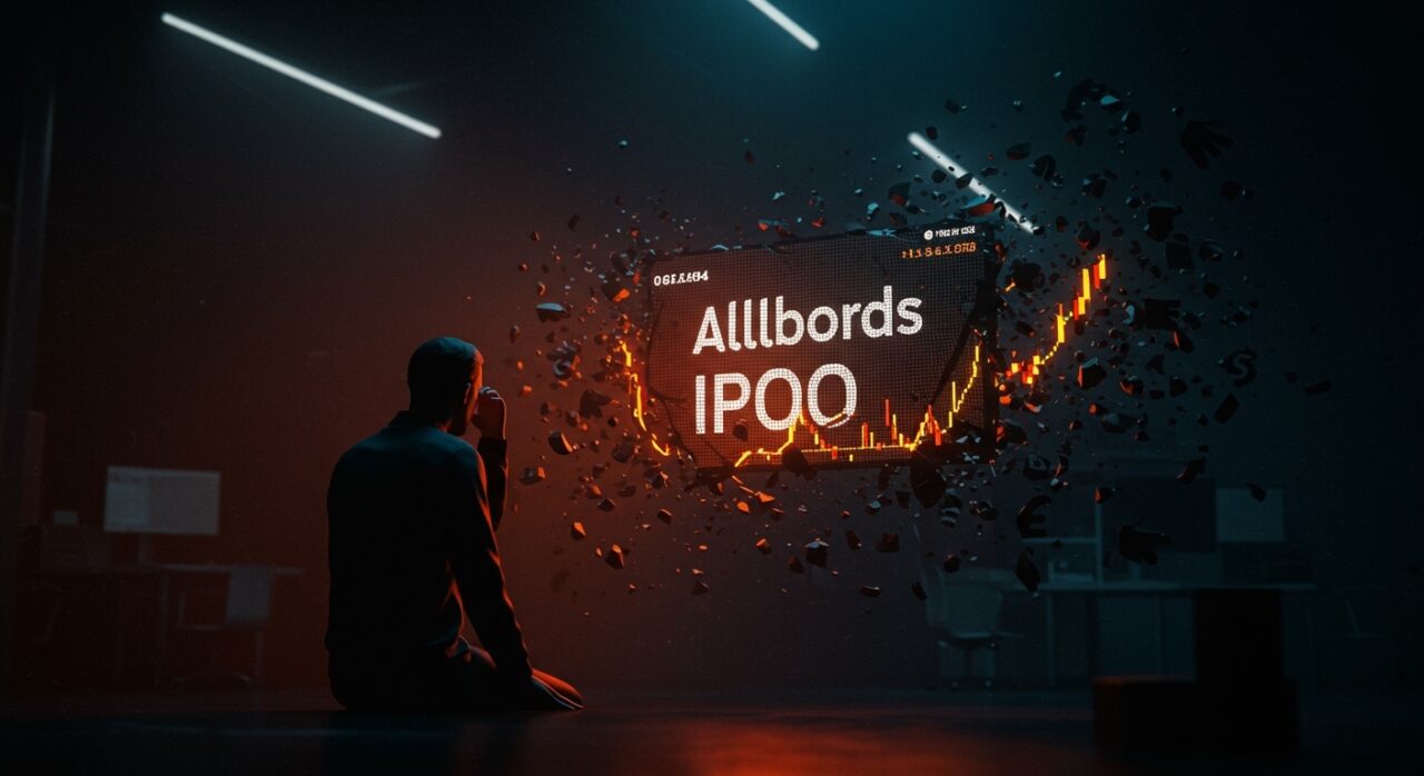 Silhouette de emprendedor frente a la caída del IPO de Allbirds, representando el colapso y lecciones para startups y venture capital.