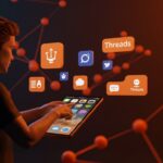 Desarrollador iOS compartiendo actualizaciones de apps en Mastodon y Threads mediante el servidor Mastodon de AltStore PAL en el fediverso.