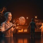 Asistente de IA en salud de Amazon Health AI integrándose con One Medical y Amazon Pharmacy, representando innovación y automatización en salud digital.