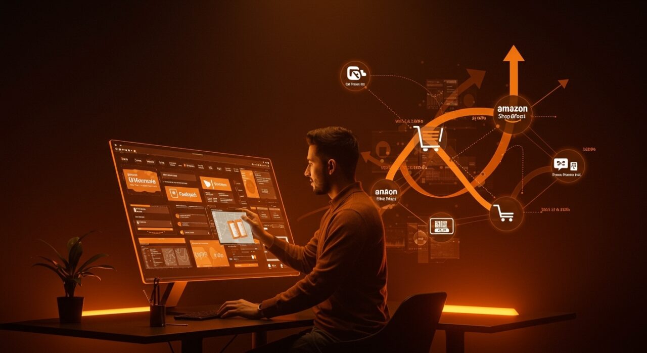 Fundador de startup e-commerce analizando datos de Amazon Shop Direct y su impacto en el mercado digital de LATAM en 2026.