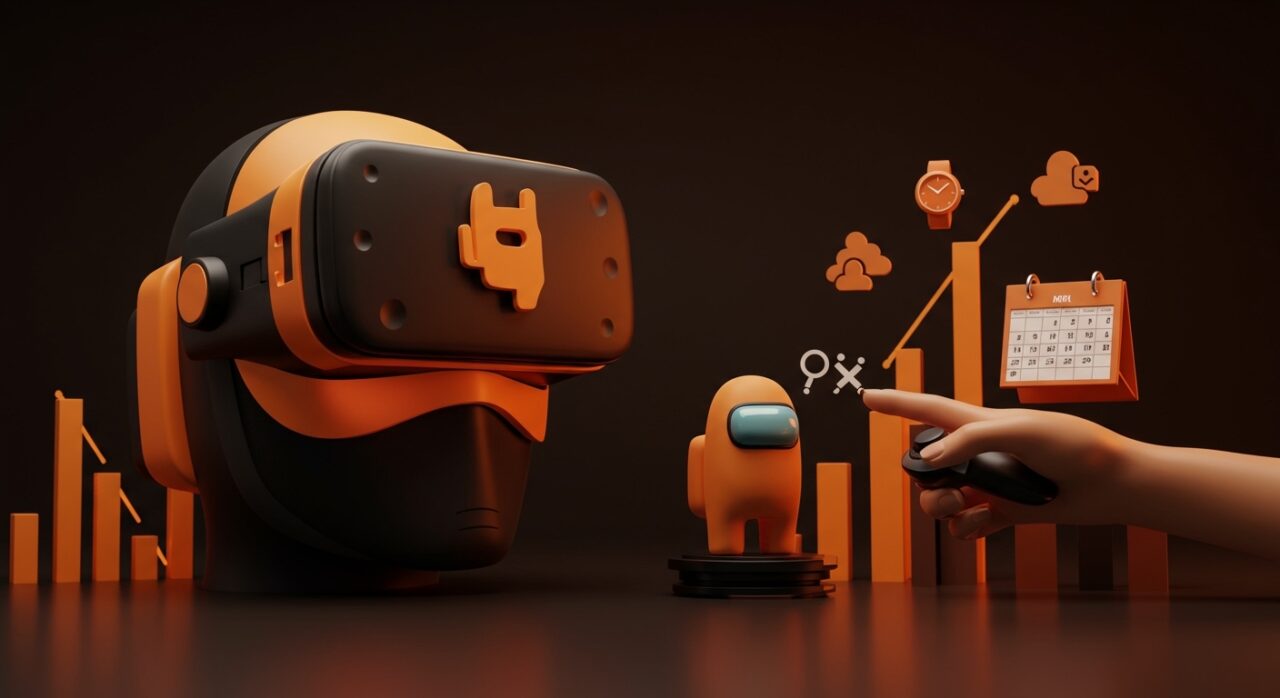 Among Us 3D VR con traspaso de control a Innersloth y retraso a abril 2026, destacando actualizaciones y juegos sociales en VR.