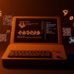 Salvapantallas macOS con arte ANSI retro al estilo BBS, destacando la cultura tech open source y la nostalgia tecnológica.