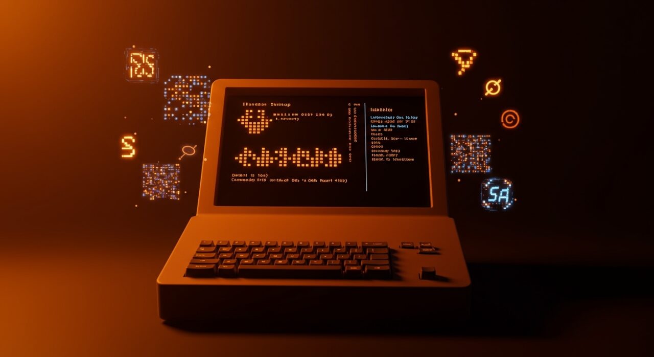 Salvapantallas macOS con arte ANSI retro al estilo BBS, destacando la cultura tech open source y la nostalgia tecnológica.