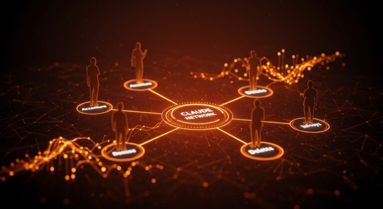 Visualización del Claude Partner Network de Anthropic con inversión de 100 millones, destacando alianzas estratégicas de Accenture, Deloitte e Infosys y oportunidades para startups tecnológicas.