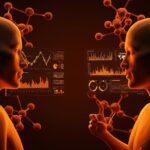 Comparación visual entre Anthropic y OpenAI en el mercado empresarial de inteligencia artificial con gráficos de cuota de mercado y estrategia tecnológica.