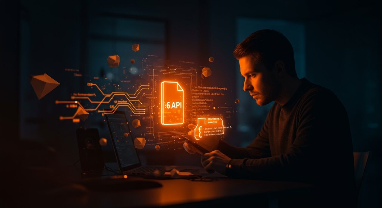 Programador técnico analizando la API de archivos en C con representaciones visuales de memory mapping y optimización de rendimiento para startups tecnológicas.