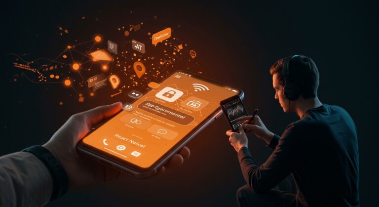 App gubernamental en análisis de seguridad móvil y supply chain con enfoque en privacidad y tecnologías React Native y tracking GPS.