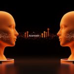 Integración de Gemini de Google en la nueva Siri de Apple representada con asistentes IA fusionados y datos luminosos en colores naranja y negro de Ecosistema Startup.