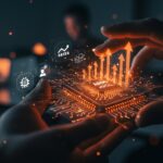 Primer chip propio de Arm ilustrado con innovación en hardware e inteligencia artificial para el ecosistema startup.