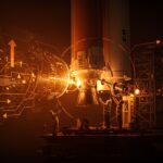 Retraso de la misión Artemis II por fallo en el sello de helio del SLS, imagen editorial técnica con estética Ecosistema Startup.