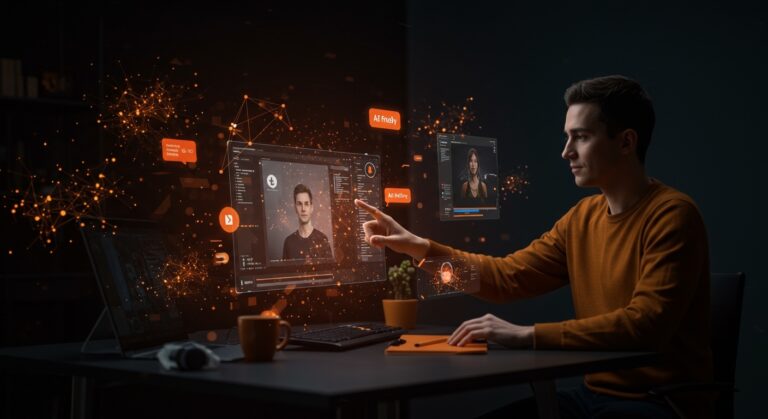 Asistente IA conversacional en Photoshop y Adobe Firefly 2026 acelerando la edición de imágenes con inteligencia artificial.