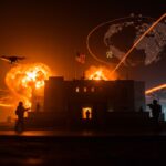 Ataque con dron a la embajada estadounidense en Arabia Saudita representando riesgos geopolíticos y seguridad internacional en Medio Oriente.