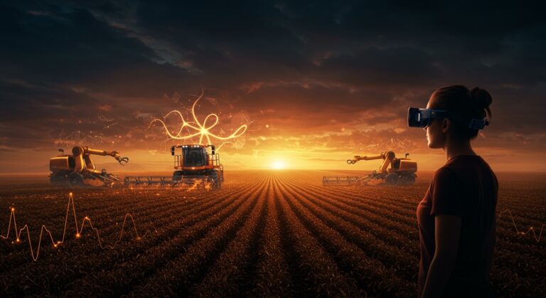 Automatización agrícola con IA y robótica en startups europeas, destacando inversión y tecnología agtech.