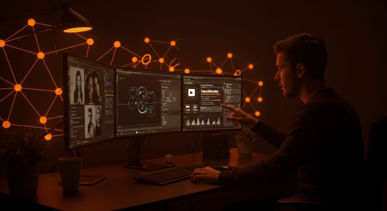 Automatización de video con HandyMKV integrando MakeMKV y HandBrake en un entorno tecnológico para startups.