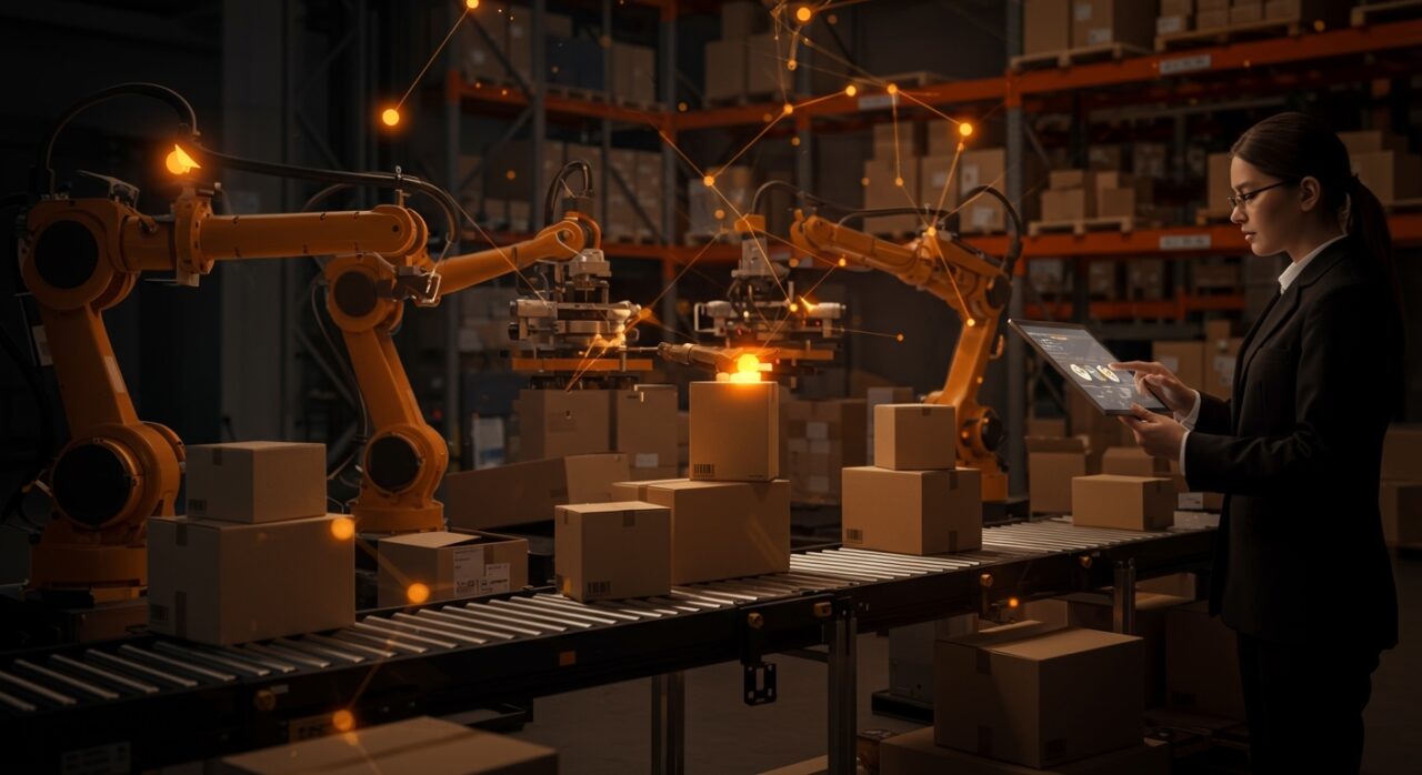 Automatización y eficiencia en embalaje logístico con tecnología avanzada para optimizar la cadena de suministro sostenible en LATAM.