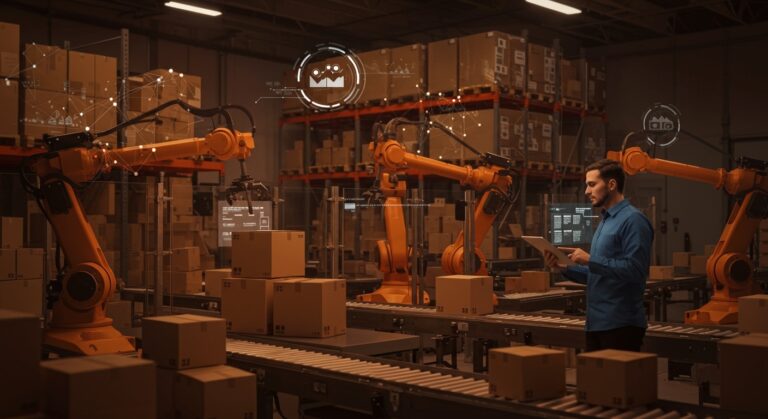 Automatización y embalaje logístico eficiente con IA e IoT para startups en LATAM en 2026.