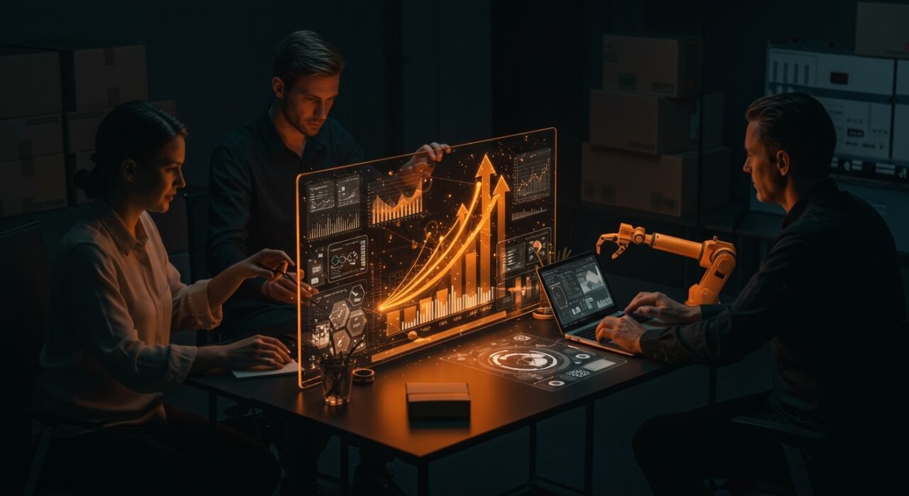 Automatización e inteligencia artificial optimizando la cadena de suministro en startups tech de LATAM con interfaces digitales y robótica.