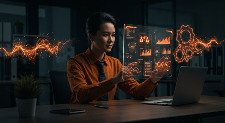 Innovación en recursos humanos con automatización e inteligencia artificial, destacando el caso Viterbit y la tecnología empresarial avanzada.