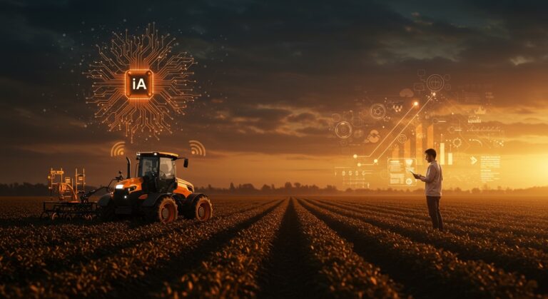 Automatización y software regenerado en agricultura inteligente con IA aplicada y gestión eficiente.