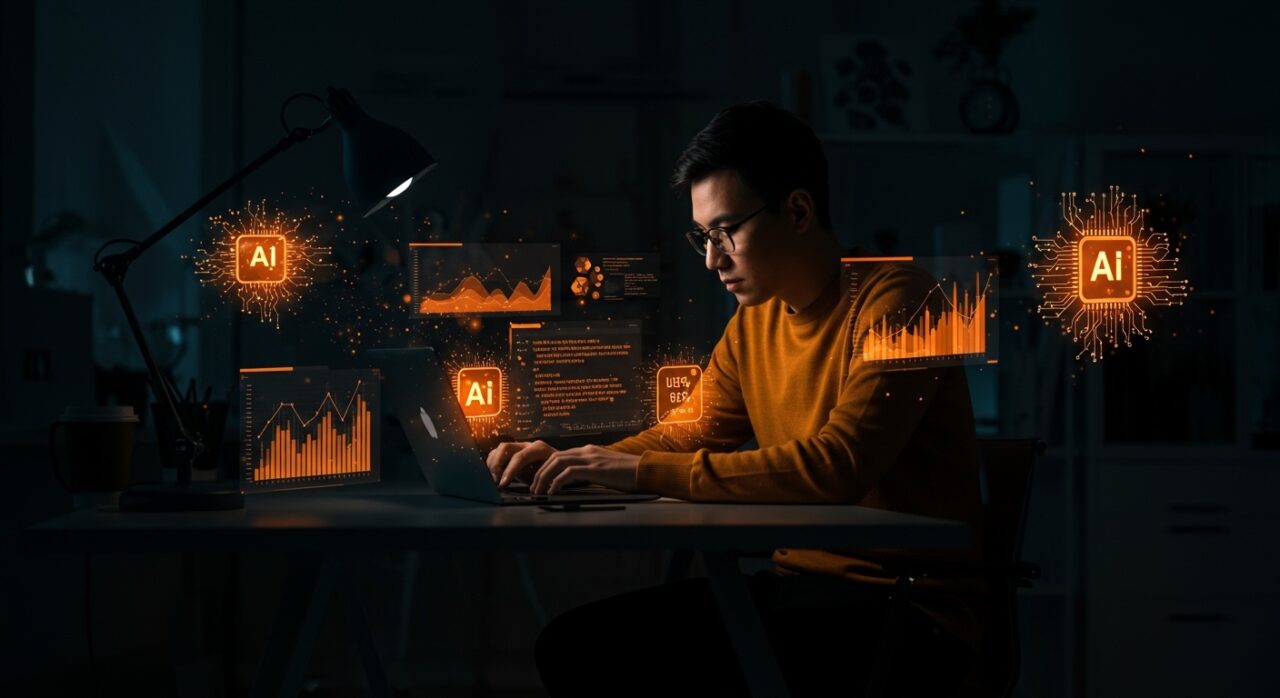 Investigador usando autoresearch de Andrej Karpathy para automatizar experimentos de IA en startup tecnológica.