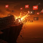 Imagen conceptual de la crisis del modelo de licencia de TV de la BBC frente a la competencia del streaming y su transformación digital para sostenibilidad.