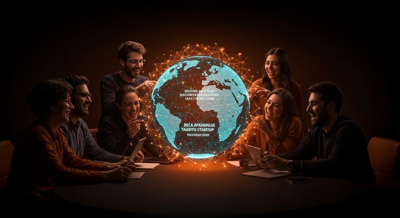 Programa Beca Apadrinaje Talento Startup para internacionalización de startups iberoamericanas presentado en el Congreso Internacional de Startups Sevilla 2026.