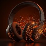 Auriculares con bisfenoles BPA y BPS mostrando el riesgo químico de disruptores endocrinos en productos electrónicos, según regulación europea.