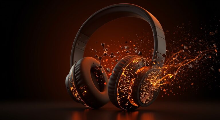 Auriculares con bisfenoles BPA y BPS mostrando el riesgo químico de disruptores endocrinos en productos electrónicos, según regulación europea.