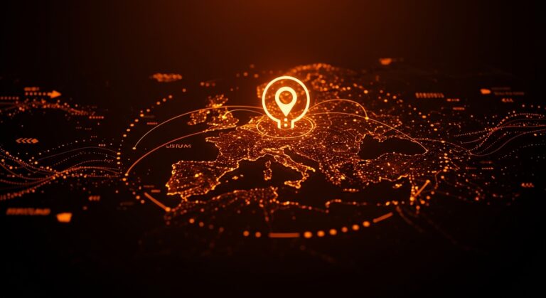 Mapa digital de Europa con Bizum liderando pagos digitales paneuropeos, simbolizando la soberanía europea y la innovación fintech.