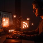 Interfaz visual de lector RSS CLI blogtato sincronizando feeds mediante Git en entorno de terminal con estilo Ecosistema Startup.