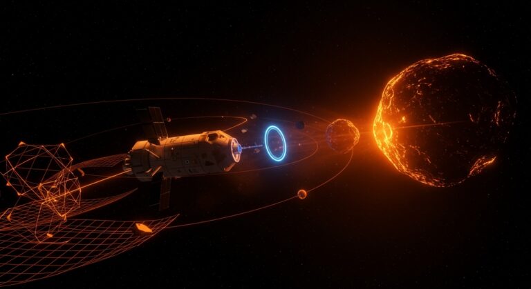 Misión NEO Hunter de Blue Origin para defensa planetaria y desvío de asteroides con tecnología Blue Ring.