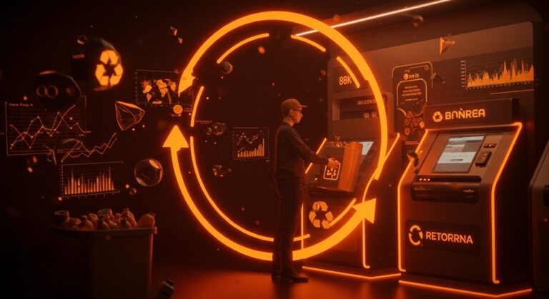 Iniciativa RetornA de BonÀrea promoviendo reciclaje y economía circular en retail con tecnología innovadora y sostenibilidad.