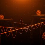 Fundador equilibrando altruismo y felicidad para evitar burnout, ilustrando liderazgo empático y bienestar en startups.