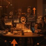 Bootcamp startups Bogotá con emprendedores presentando pitches para inversión y financiación pre-seed y seed en ambiente tecnológico.