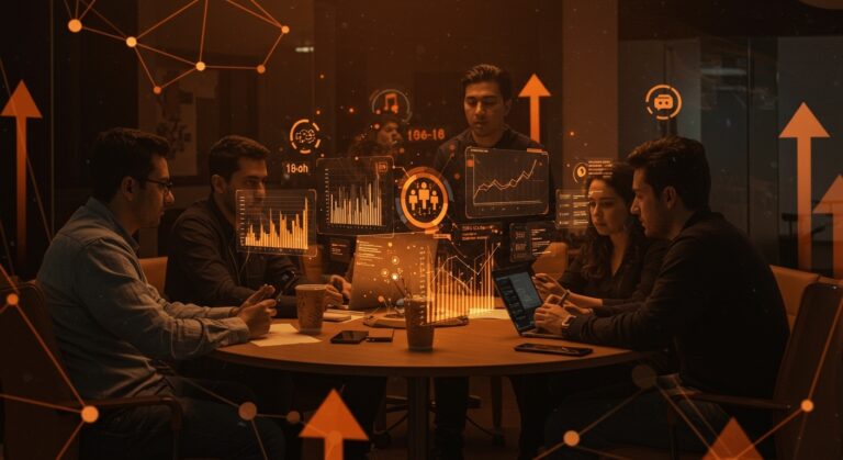 Bootcamp startups Bogotá con emprendedores presentando pitches para inversión y financiación pre-seed y seed en ambiente tecnológico.