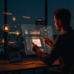 Fundador fintech en Colombia analizando pagos digitales y riesgos de seguridad en Bre-B con tendencias tecnológicas destacadas.