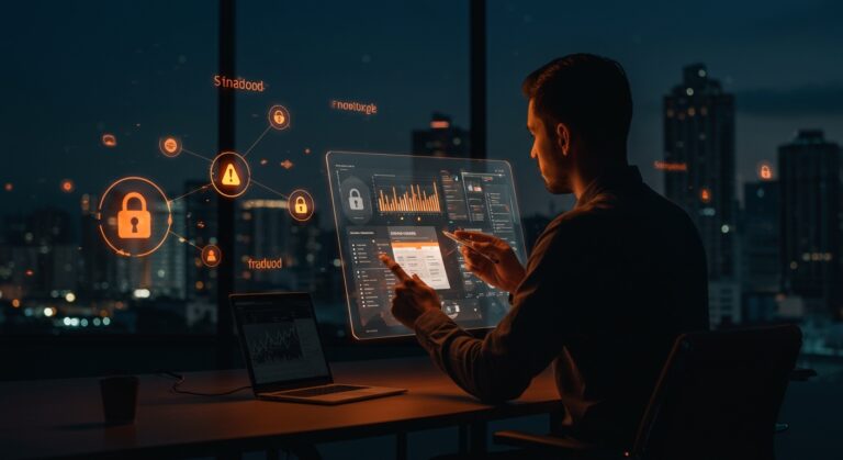 Fundador fintech en Colombia analizando pagos digitales y riesgos de seguridad en Bre-B con tendencias tecnológicas destacadas.